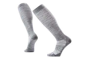 Image of Smartwool Ski Zero Cushion OTC Socks - Mens, Light Gray, Large, SW001915039100L000
