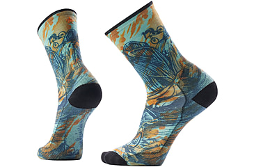 Image of Smartwool Bike Zero Cushion Rugged Ride Print Crew Socks