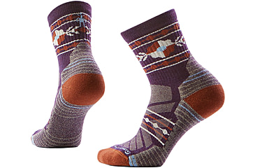Image of Smartwool Hike Light Cushion Retro Floral Mid Crew Socks - Womens