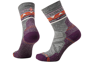 Image of Smartwool Hike Light Cushion Zig Zag Valley Mid Crew Socks - Womens