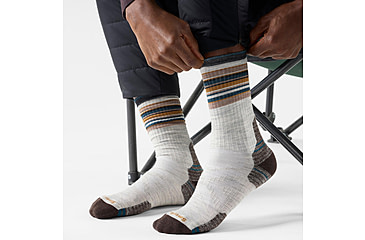 Image of Smartwool Hike Targeted Cushion Striped Crew Socks - Mens