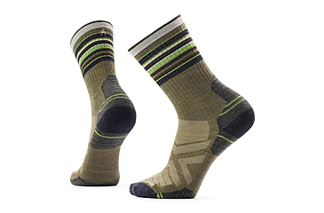 Image of Smartwool Hike Targeted Cushion Striped Crew Socks - Mens