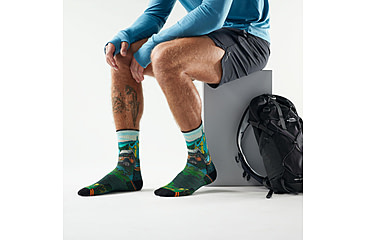 Image of Smartwool Hike Targeted Cushion Trail Trekker Print Crew Socks - Mens