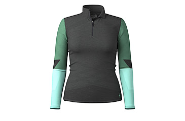 Image of Smartwool Intraknit Thermal Merino Base Layer Colorblock 1/4 Zip - Womens