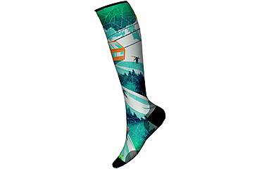 Image of Smartwool Ski Zero Cushion Ski Day Print OTC Socks - Mens