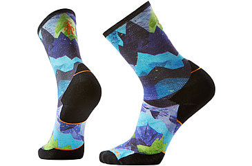 Image of Smartwool Trail Run Targeted Cushion Summit Sector Print Crew Socks