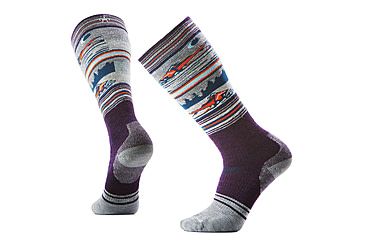 Image of Smartwool Snowboard Full Cushion Snowmobile OTC Socks - Mens, Purple Iris, Large, SW002902L90100L000