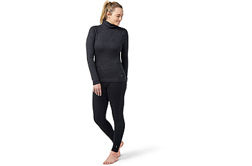 Image of Smartwool Thermal Merino Rib Turtleneck - Womens, 010 Charcoal Heather, Small, SW016690010S