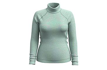 Image of Smartwool Thermal Merino Rib Turtleneck - Womens, Arctic Green Heather, Medium, SW016690N67M