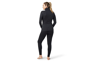 Image of Smartwool Thermal Merino Rib Turtleneck - Womens, Charcoal Heather, Extra Small, SW01669001010XS000