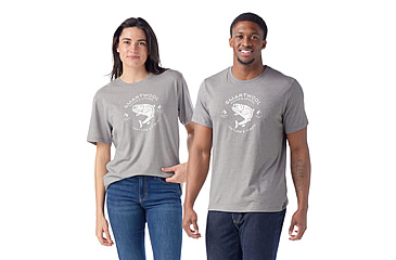 Image of Smartwool Trout Fishing Short Sleeve Graphic Tee, Light Gray Heather, Large, SW002596545100L000