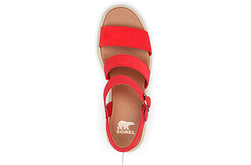 Image of Sorel Joanie Heel Ankle Strap Sandals - Womens, Red Glo/Honey White, 9, 2069761-617-9