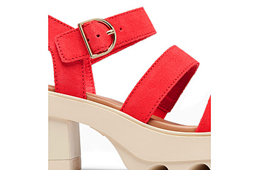 Image of Sorel Joanie Heel Ankle Strap Sandals - Womens, Red Glo/Honey White, 9, 2069761-617-9