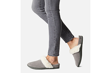 Image of Sorel Nakiska Slide LI Slippers - Womens, Quarry/Grill, 6US, 1902881053-6