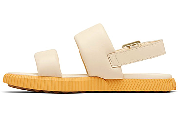 Image of Sorel Ona Streetworks Go-To Flat Sandal - Womens, Honey White/Yellow Ray, 9.5, 2070231-292-9.5
