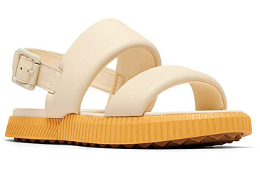 Image of Sorel Ona Streetworks Go-To Flat Sandal - Womens, Honey White/Yellow Ray, 9.5, 2070231-292-9.5