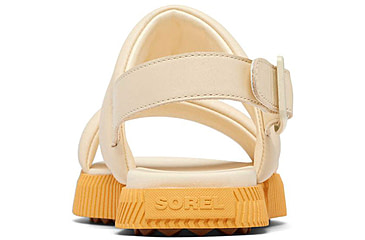 Image of Sorel Ona Streetworks Go-To Flat Sandal - Womens, Honey White/Yellow Ray, 9.5, 2070231-292-9.5