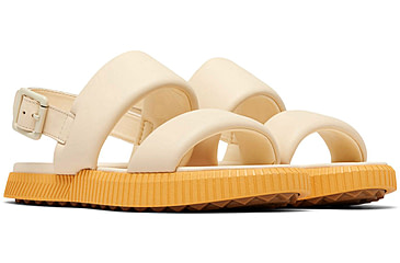 Image of Sorel Ona Streetworks Go-To Flat Sandal - Womens, Honey White/Yellow Ray, 9.5, 2070231-292-9.5