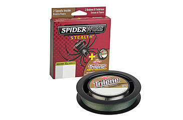 Image of Spiderwire Stealth Trilene 100% Fluorocarbon Dual Superline, 0.007in/0.17mm, 8lb/3.6kg, 125yd/114m, 2lb, Moss Green/Clear, STT1DS8-MGRN