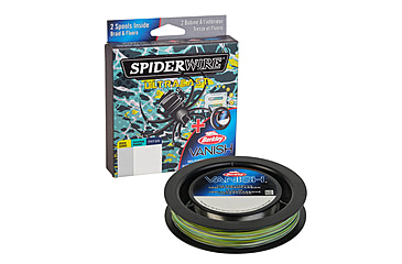 Image of Spiderwire Ultracast Vanish Dual Spool Superline, 0.007in/0.19mm, 30lb/13.6kg, 164yd/150m, 10lb, Aqua Camo/Clear, SUCVNDS30-AQC