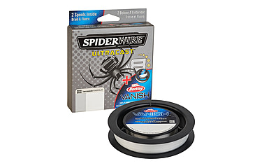 Image of Spiderwire Ultracast Vanish Dual Spool Superline, 0.007in/0.19mm, 30lb/13.6kg, 164yd/150m, 10lb, Translucent/Clear, SUCVNDS30-IB