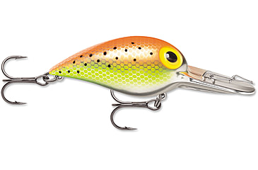 Image of Storm Original Wiggle Wart 05 Hard Bait, Metallic Orange / Chartreuse Specks, V158