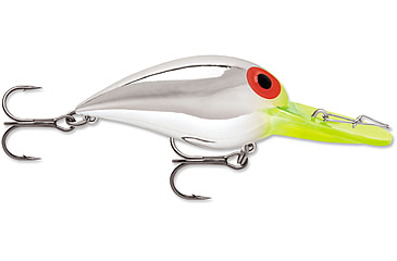 Image of Storm Original Wiggle Wart 05 Hard Bait, Metallic Silver / Chartreuse Lip, V132