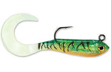 Image of Storm WildEye Curl Tail Minnow 02 Soft Bait, Fire Tiger, WCM02FT