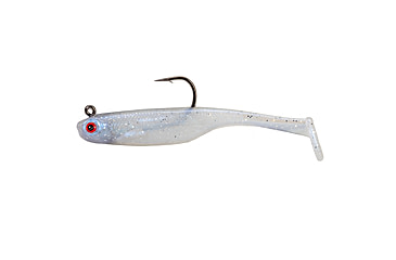 Image of Strike King Homing Minnow Softbait, 3 pack, 2.5in, 1/4oz, Pearl, 12-36122