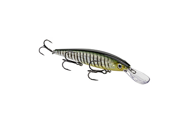 Image of Strike King KVD Sinking Deep Jerkbait Fishing Lure, Weight Transfer System, 4 3/4in, 3/5oz, Slow Sinking, SZ 2 and 4 Mustad Triple Grip Treble Hooks, Phantom Perch, HCKVDJ300DS-464