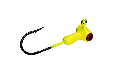 Image of Strike King Mr. Crappie Sausage Head Jig Head, 25 Pack, Chartreuse, 1/16oz, MRCSH25P116-1