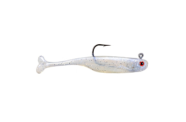 Image of Strike King Pinger Minnow Softbait, 3 pack, 2.5in, 1/4oz, Pearl, 12-36152