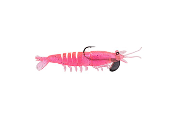 Image of Strike King Pre-Rigged Tidal Shrimp 1/4oz, Flamingo, 4.25in, PRSSW425-346