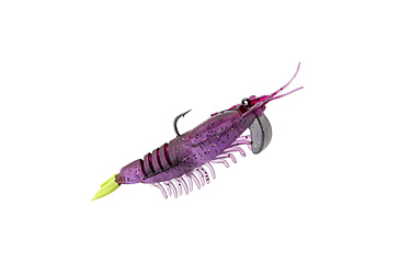 Image of Strike King Pre-Rigged Tidal Shrimp 1/4oz, Purple Firetiger, 4.25in, PRSSW425-516