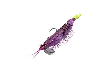 Image of Strike King Pre-Rigged Tidal Shrimp 1/4oz, Purple Firetiger, 4.25in, PRSSW425-516