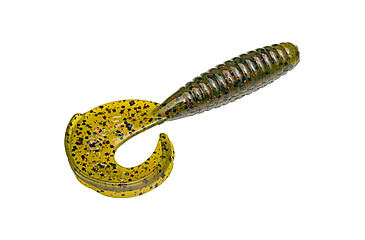 Image of Strike King Rage Tail Grub Fishing Lure, Soft Plastic Curly Tail Grub, Green Pumpkin, 4in, 10-Pack, RGGRUB4-46, RGGRUB4-46