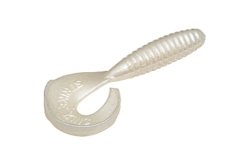 Image of Strike King Rage Tail Grub Fishing Lure, Soft Plastic Curly Tail Grub, Pearl, 4in, 10-Pack, RGGRUB4-84, RGGRUB4-84