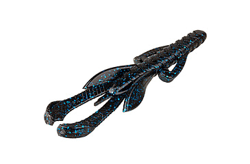 Image of Strike King Rage Hawg Softbait, 6 pack, 5in, Black/Blue, 12-36077