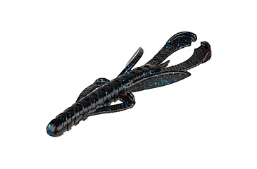 Image of Strike King Rage Hawg Softbait, 7 pack, 4in, Black/Blue, 12-36869
