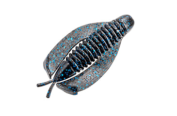 Image of Strike King Rage Hawk Fishing Lure, Soft Plastic Grub, Super Compact Profile, Twin Rage Arms, 2 3/4in, 9-Pack, Black and Blue, RGHK-2