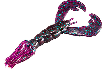 Image of Strike King Rage Luau Craw Fishing Lure, Skirted Soft Plastic Grub, Craw Imitation, High Claws and Skirt, Patented Rage Flange, 4in, 7-Pack, Junebug, RGLCRW-42