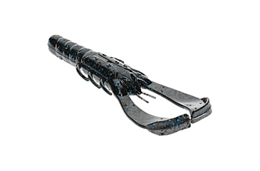 Image of Strike King Rage Scounbug Fishing Lure, Soft Plastic Crawfish Imitator, Patented Rage Flange, High-Action Pincers, 8 Appendages, 4in, 7-Pack, Black and Blue, RGSB4-2