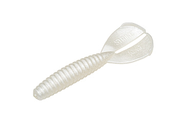 Image of Strike King Rage Twin Tail Menace Fishing Lure, Soft Plastic Grub, Pearl, 3 1/2in, 8-Pack, RGTTMG-84, RGTTMG-84