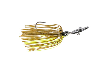Image of Strike King Rattling Thunder Cricket Bladed Jig, 1/2oz, 2.5in, Green Pumpkin Chartreuse, 12-36320