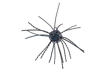 Image of Strike King Tumbleweed Salted Softbait, 4 pack, 3in, Black/Blue, 12-36259