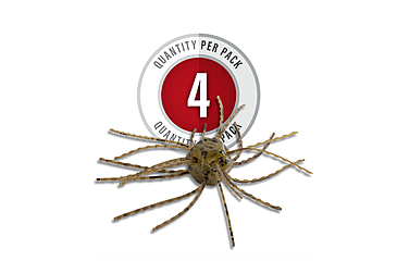 Image of Strike King Tumbleweed Salted Softbait, 4 pack, 3in, Green Pumpkin, 12-36258
