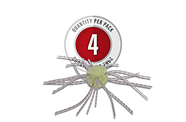 Image of Strike King Tumbleweed Salted Softbait, 4 pack, 3in, Lemon Drop, 12-36264