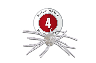 Image of Strike King Tumbleweed Salted Softbait, 4 pack, 3in, Pearl Flash, 12-36255