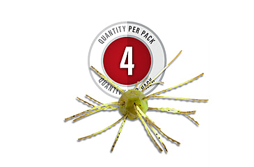 Image of Strike King Tumbleweed Salted Softbait, 4 pack, 3in, Summer Craw, 12-36256