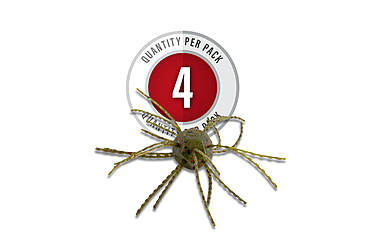Image of Strike King Tumbleweed Salted Softbait, 4 pack, 3in, Watermelon Red Flake, 12-36262